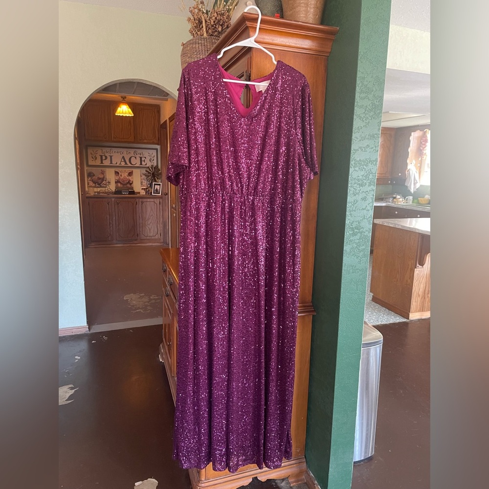 DM brand plus size floor length formal dress